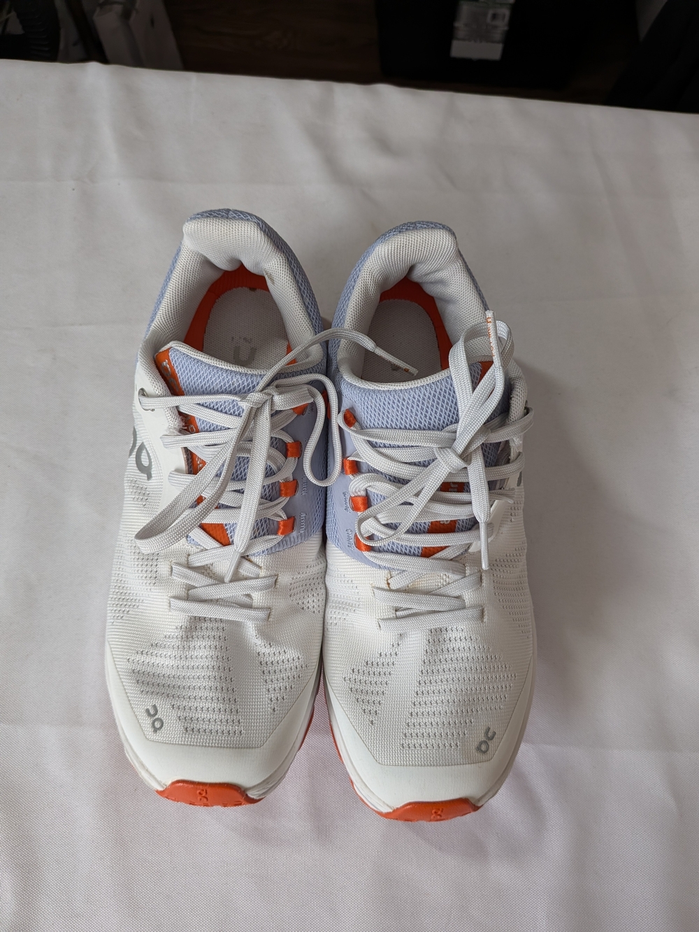 On Cloudsurfer Women's Running Shoes Size 8 White Light Blue Orange